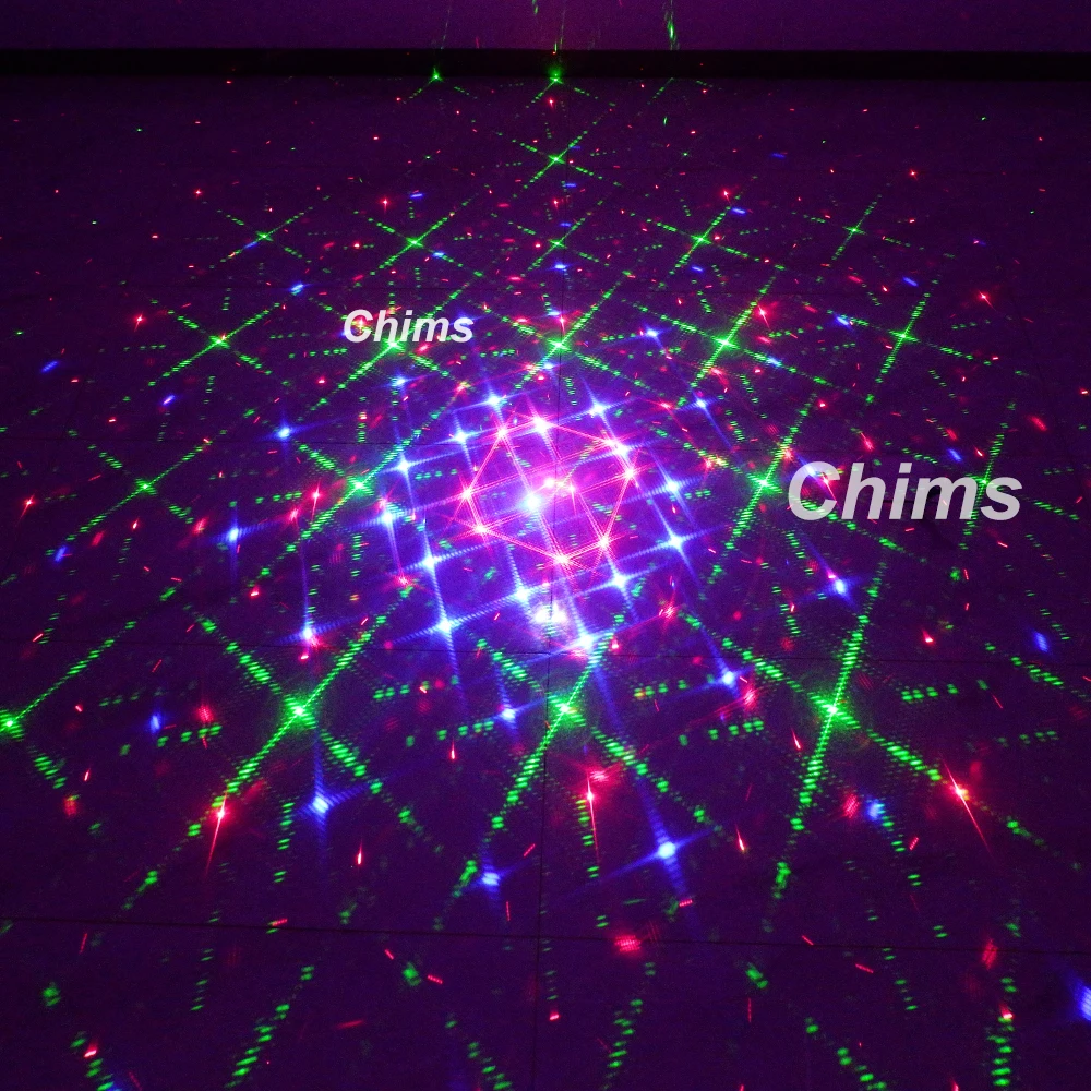 Сценический светильник Chims RGB диско лазер 96 узор лазерный светильник DJ светодиодный светильник s Красочные вечерние лазерный проектор Рождественский музыкальный бар