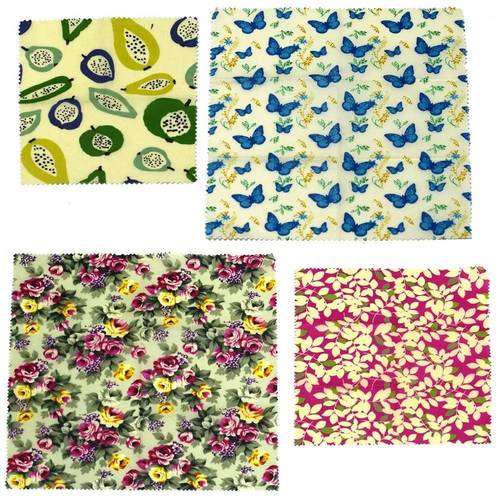 

4 шт./компл. многоразовые пчелиный воск контейнер ткань экологически чистый органический биоразлагаемые устойчивого Еда хранения упаковоч...