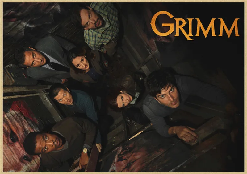 Плакат GRIMM из крафт-бумаги четкое изображение настенные наклейки украшение для
