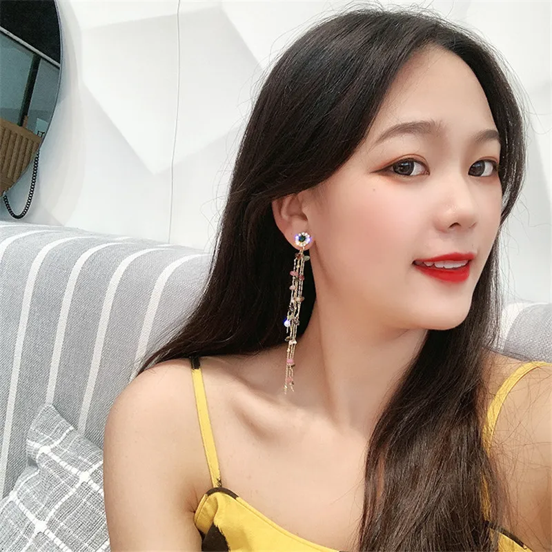 Винтажные серьги-подвески FYUAN из натурального камня богемные для женщин