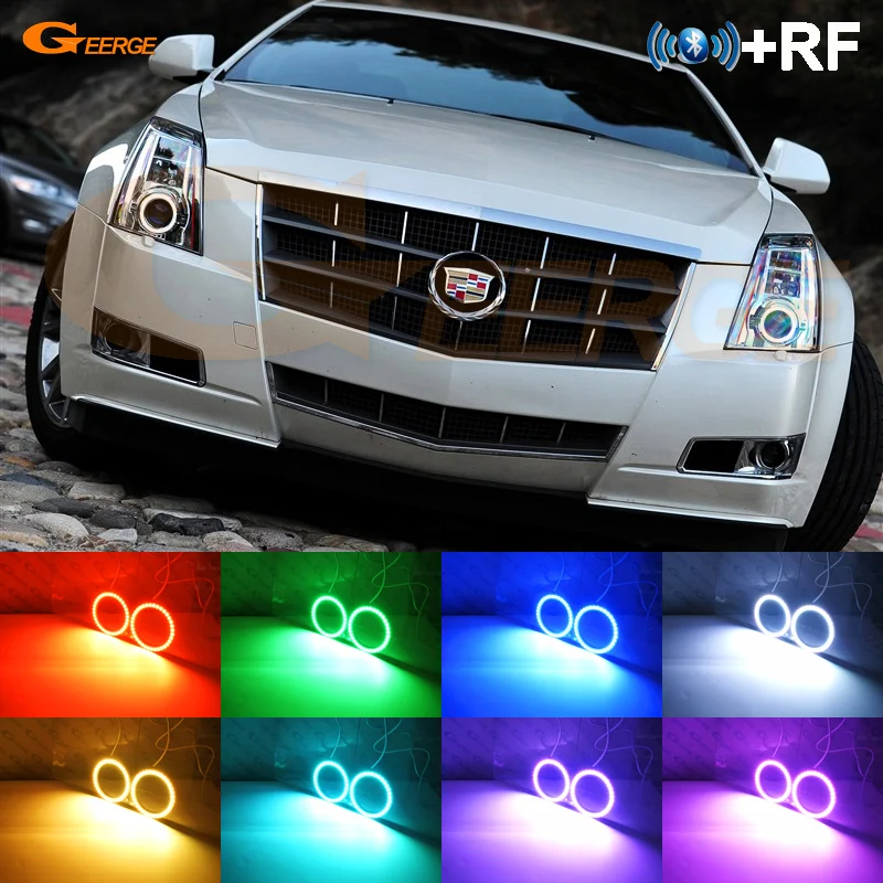 Для CADILLAC CTS 2008 2013 ксеноновые фары RF дистанционное управление Bluetooth APP многоцветные