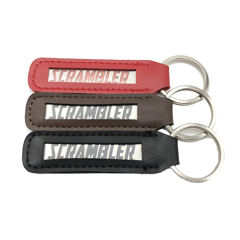 

For DUCATI SCRAMBLER scrambler 1100 350 450 800 Key Holder Leather Keychain Fashion Metal Keychain Motorcycle Key Chain Key Ring