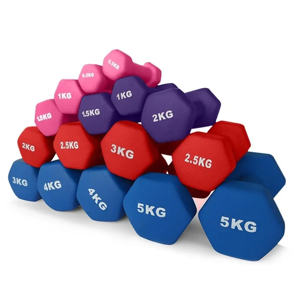 

1 Piece Women Dumbbell Schoolgirl Child Hexagonal Frosted Dumbbell for Aerobics Crossfit Gym Fitness Exercise Workout 1/1.5kg