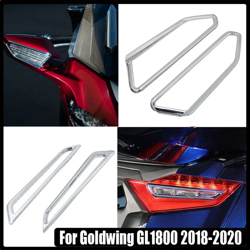 

Motorcycle Chrome Decorative cover Mirror Surround and Taillight Trim case for HONDA Goldwing GL1800 2018+ up