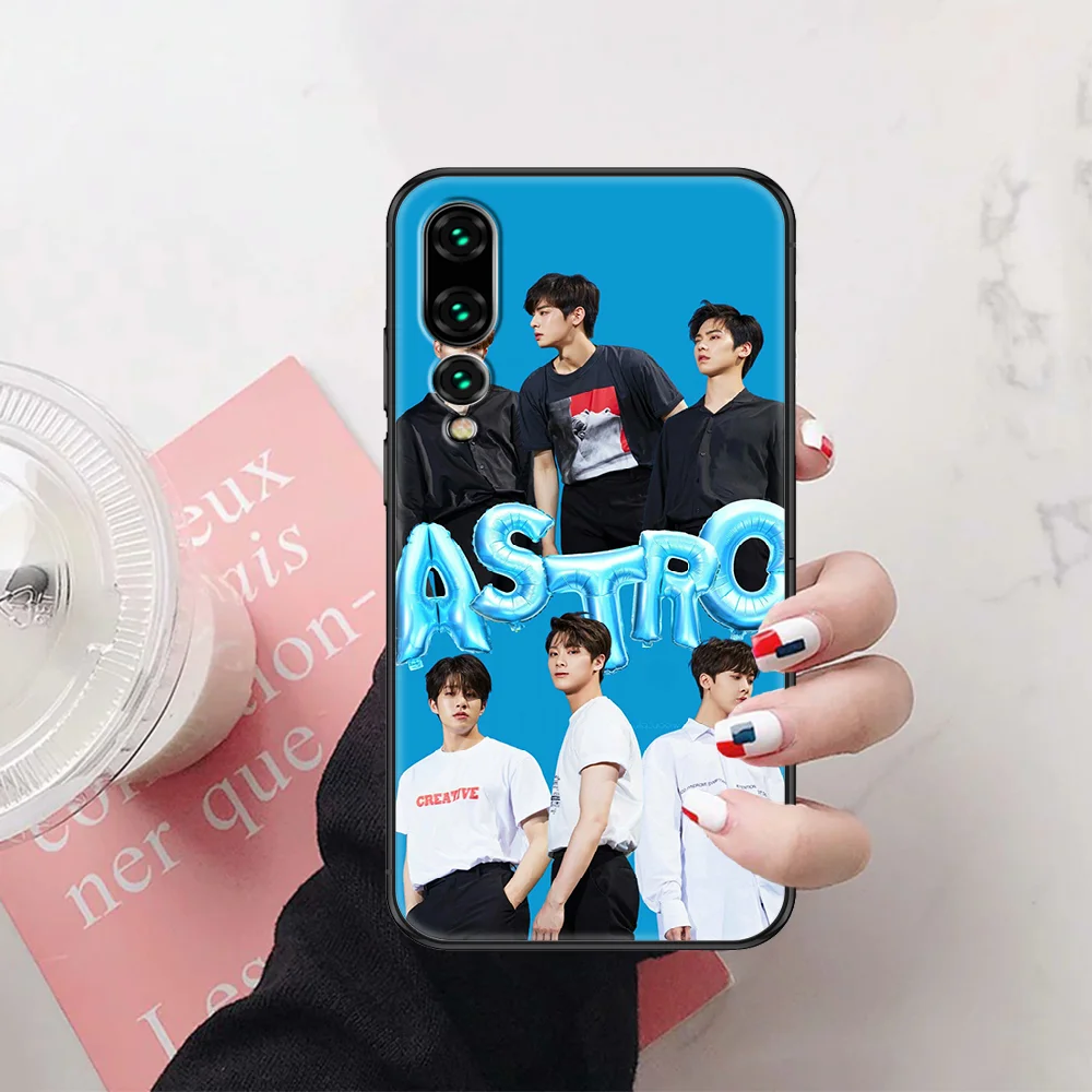 

Astro Kpop Cha EunWoo Phone case For Huawei P Mate P10 P20 P30 P40 10 20 Smart Z Pro Lite 2019 black silicone back soft Etui
