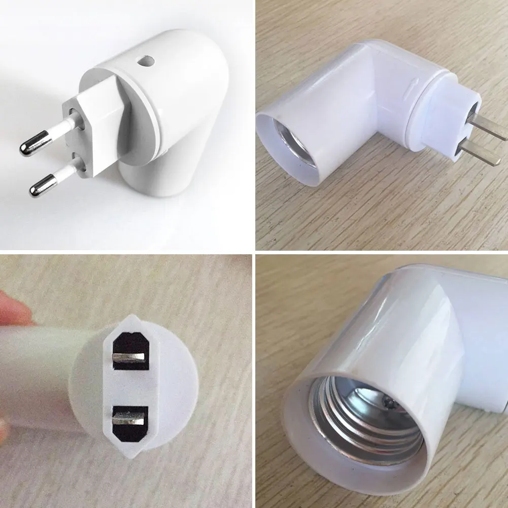 

PP To E27 100-230V Home Converter 360 Degree Rotation With Switch Practical Flame Retardant PBT Fitting Lamp Holder