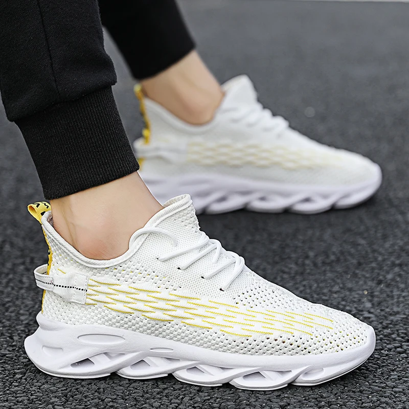 Тканая дышащая светильник повседневная мужская обувь для отдыха на лето и осень