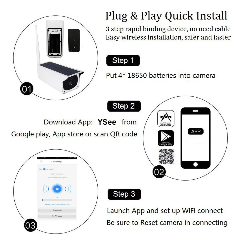 Солнечная мощность Батарея ed Облачное хранилище 1080P WiFi ip-камера 4X зум двухсторонняя аудио беспроводная наружная PIR Обнаружение движения K55A
