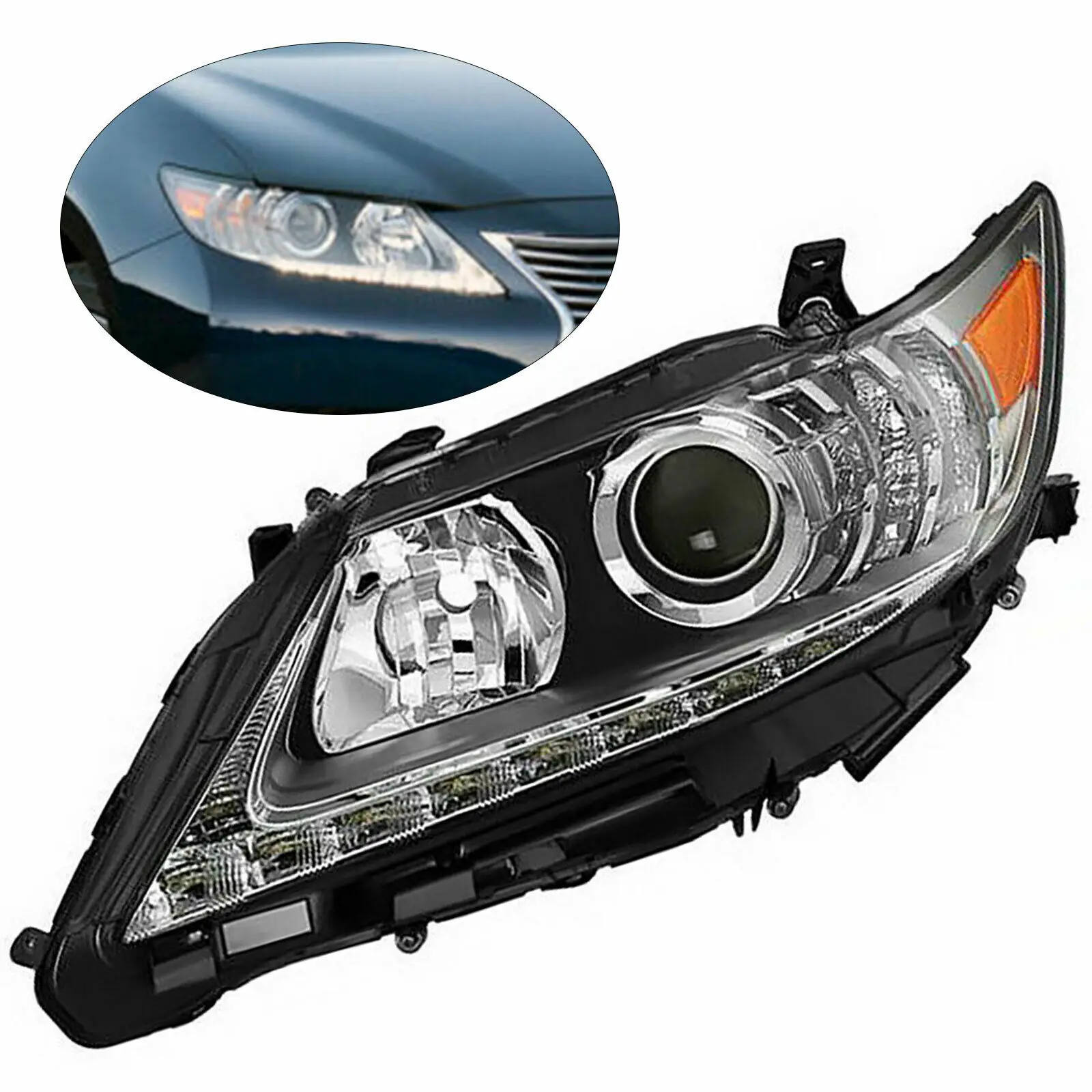 

Halogen Headlight LED DRL Projector fits Lexus ES350 2013-2015 Left Driver Side