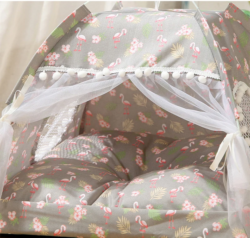 Милая кровать для домашних животных милая палатка кошек домик собак спальный