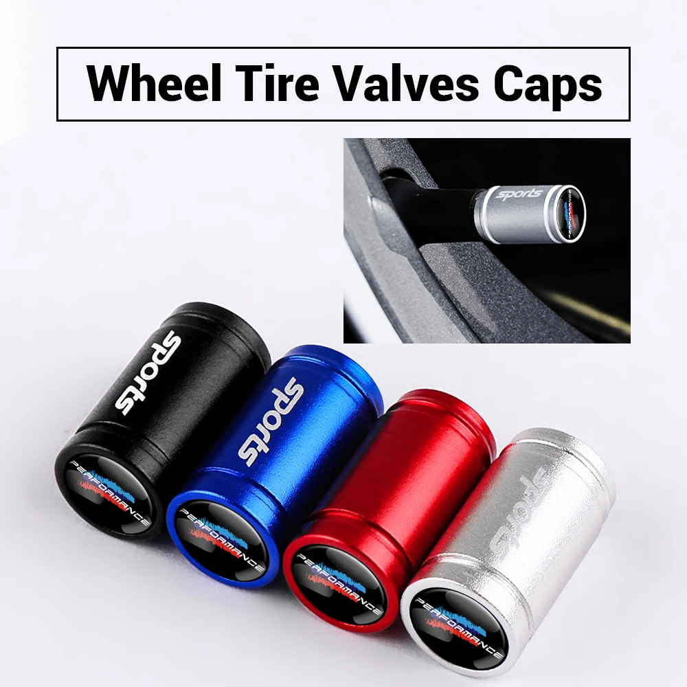 

4Pcs Car Styling M Performance Sports Emblem Car Wheel Tire Valve Caps For BMW F10 F20 F30 E90 E46 E36 G30 X3 X5 X6 M3 M4 M5