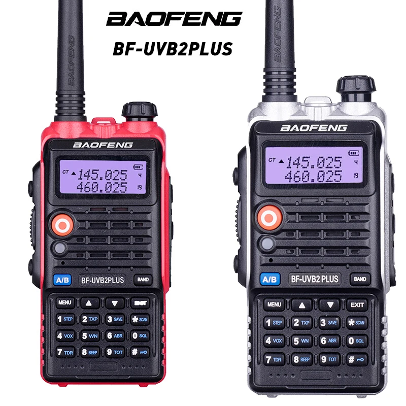 

2PCS Baofeng Walkie Talkie Communication Equipment Portable Radio For Hunting Power 5w LCD Display LED Light 1800mah Battery