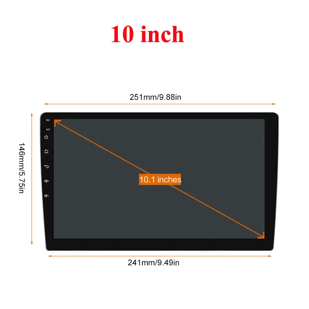 64G 10 дюймов Android 9,0 gps навигация Авторадио Мультимедиа Радио плеер Bluetooth wifi MirrorLink Универсальный 1Din Автомагнитола