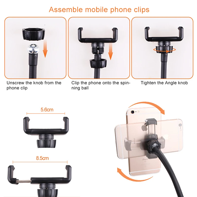 MAMEN фотостудия селфи кольцо свет LED с держателем сотового телефона для Youtube Live Stream