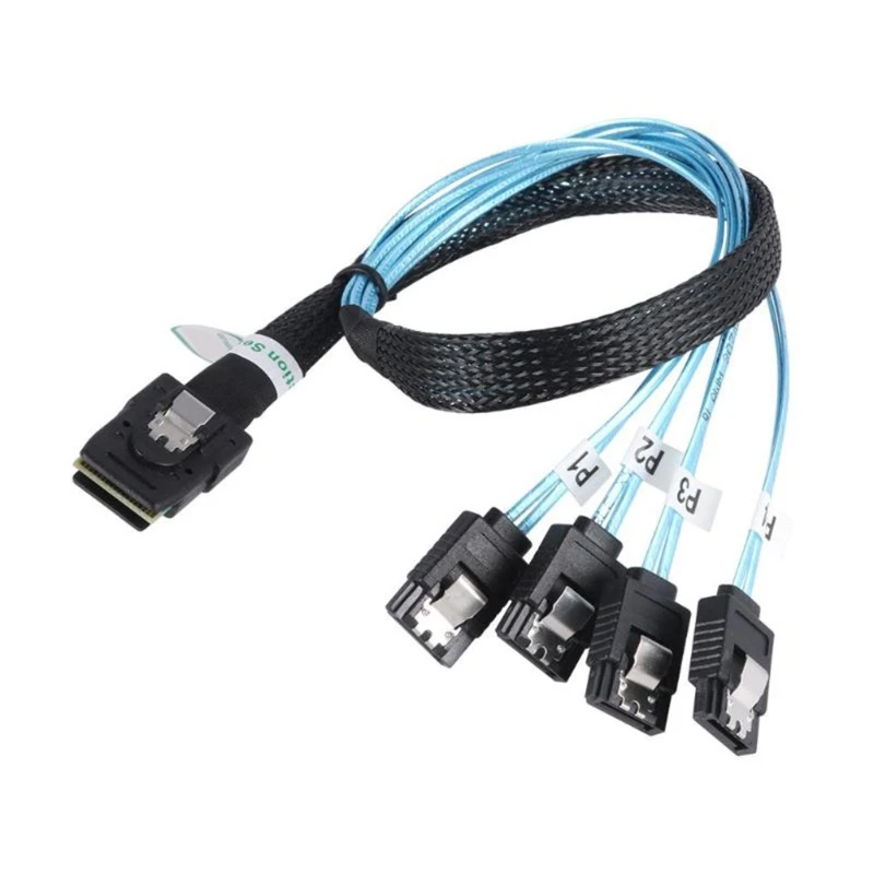 0 5/1/1.5/2M Мини Sff-8087 до 4 Sata кабель для детей от 3 Molex Sas 7P Женский Splitter | Компьютеры и