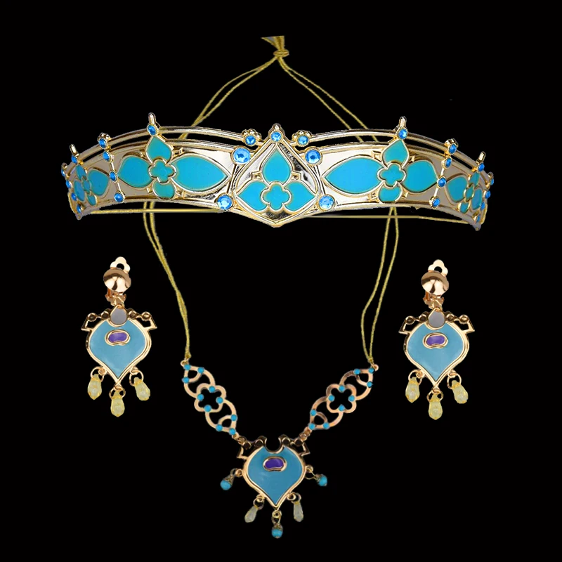 Арабское причудливое платье принцессы зеленое Аладдина для девочки