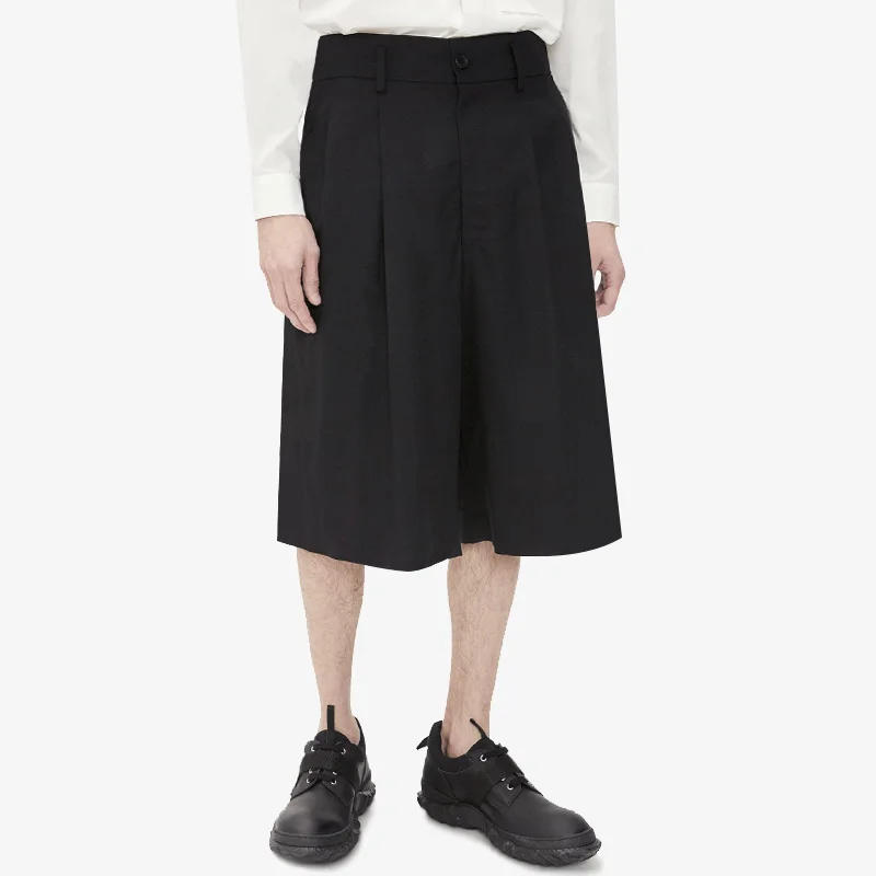 

wide-leg Simple over-knee five-point pants silhouette straight high-waist loose daddy pants designer brand