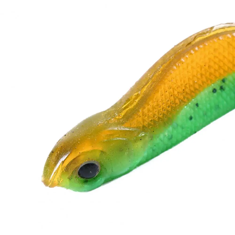 

5Pcs 12cm Bicolor Double Tail Fake Bionic Lure Soft Fish Bait Fishing Accessory Fake Bionic Soft Fish Bait Fishing Accessory
