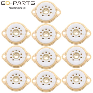 9pin Керамическая вакуумная трубка с основанием для шасси для 12AX7 ECC82 6922 EL84 6DJ8 12AU7 12AT7 Hifi