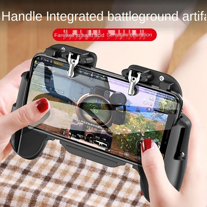 Hot style H5 artifact one-piece and eat chicken, and the game accessories buttons triad mobile phones radiator game joystick