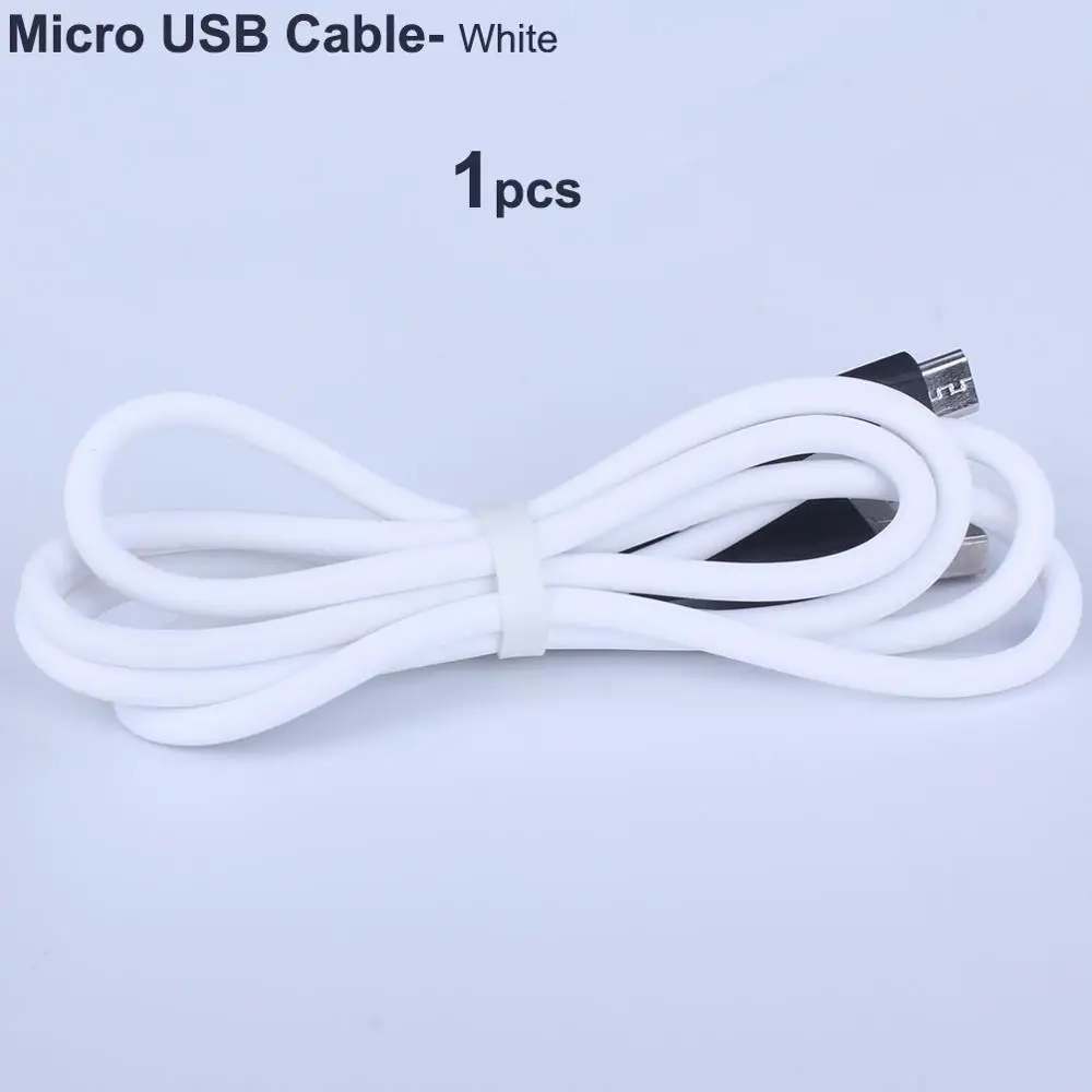Силиконовый Micro USB кабель Быстрая зарядка передачи данных зарядное устройство для Android шнур Тип 2.4A 1m 2a для SAMSUNG huawei Xiaomi Мобильный телефон - Цвет: 1White USBcharging