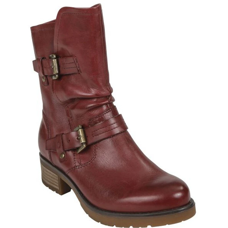 LOOKZYKIT/женские ботинки Модные женские ботильоны Замшевые с пряжкой Зимняя обувь