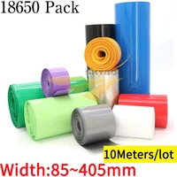 10m width 85mm 400mm 18650 lithium battery pvc heat shrink tube pack insulated film wrap li ion case cable sleeves sheath