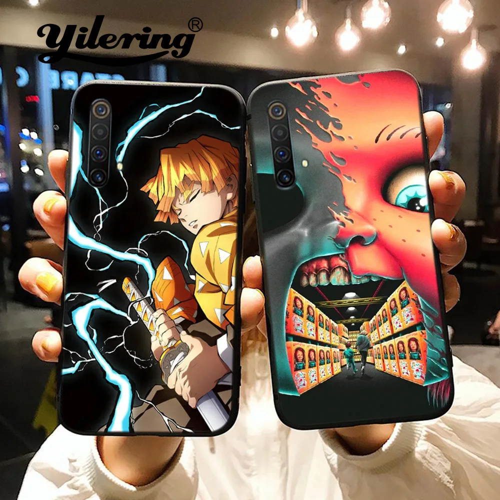 

Cool anime Phone Case for Realme XT X2 X C2 C3 C11 Q 3 5 6 Pro Case Black soft Cover Fundas for OPPO Realme 5Pro 6Pro C3 C11