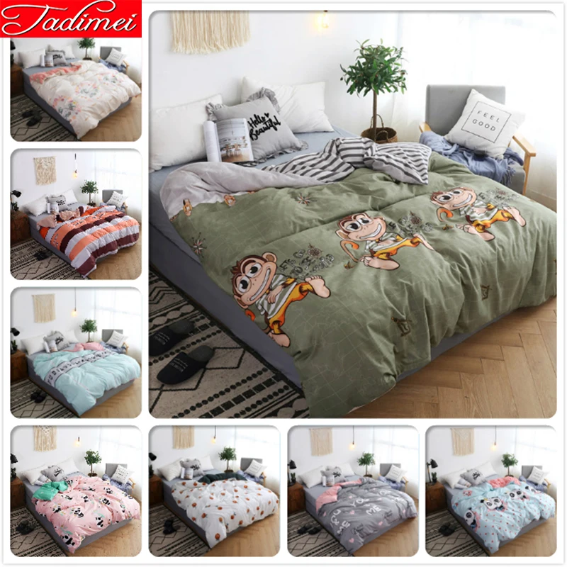 Для взрослых и детей Мягкий хлопок пододеяльник 1 шт. Твин Полный queen King Размеры