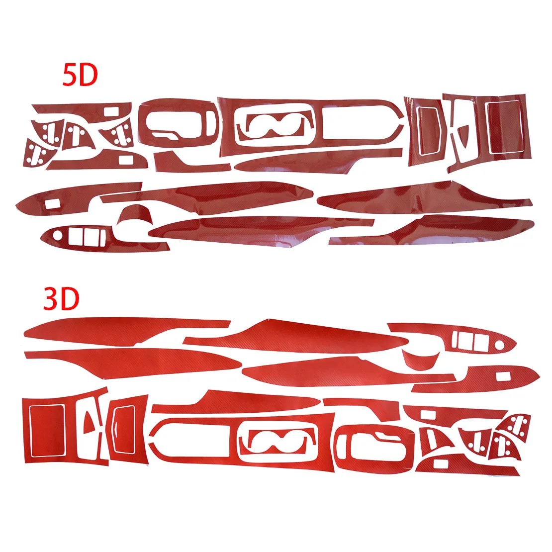 

Красный углеродного волокна Стиль 21 шт. салонные инструменты для дверцы консоль декоративная крышка Накладка Стикеры комплект подходит дл...
