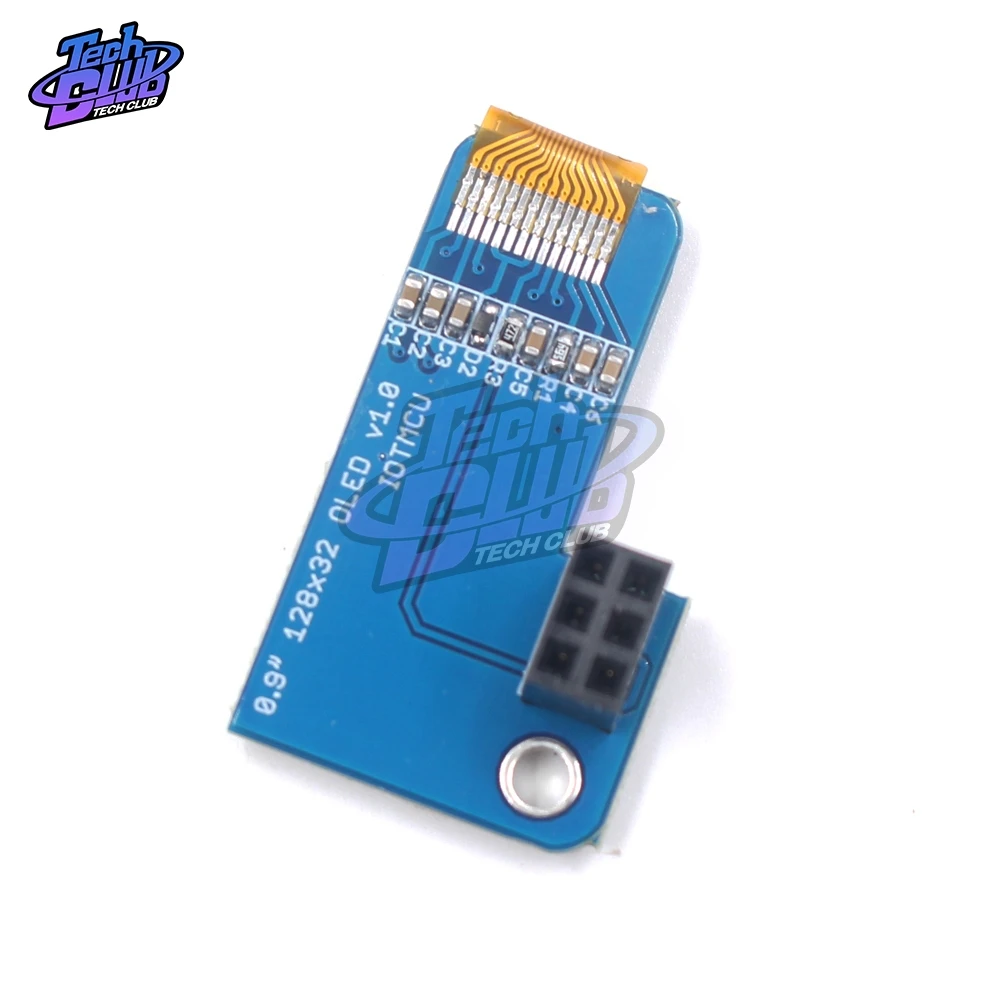 Монохромный OLED экран PiOLED 0 91 дюйма IIC I2C 128x32 плата для Raspberry Pi Zero SSD1306 Синий DC 3 В
