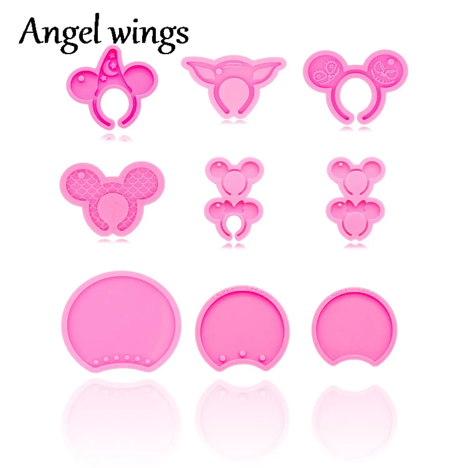 

DY0189 Double Headband Ears Mouse Head Band Resin Molds, Silicone Mold Crafting Make with Epoxy Art Diy, Chocolate Fondant Tools