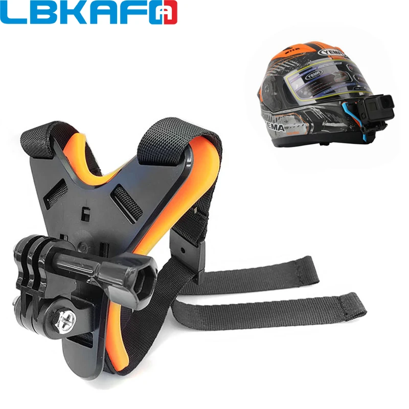Держатель для шлема LBKAFA подставка мотоциклетного на все лицо Gopro Hero 8 7 6 5 4 SJCAM SJ8 SJ9