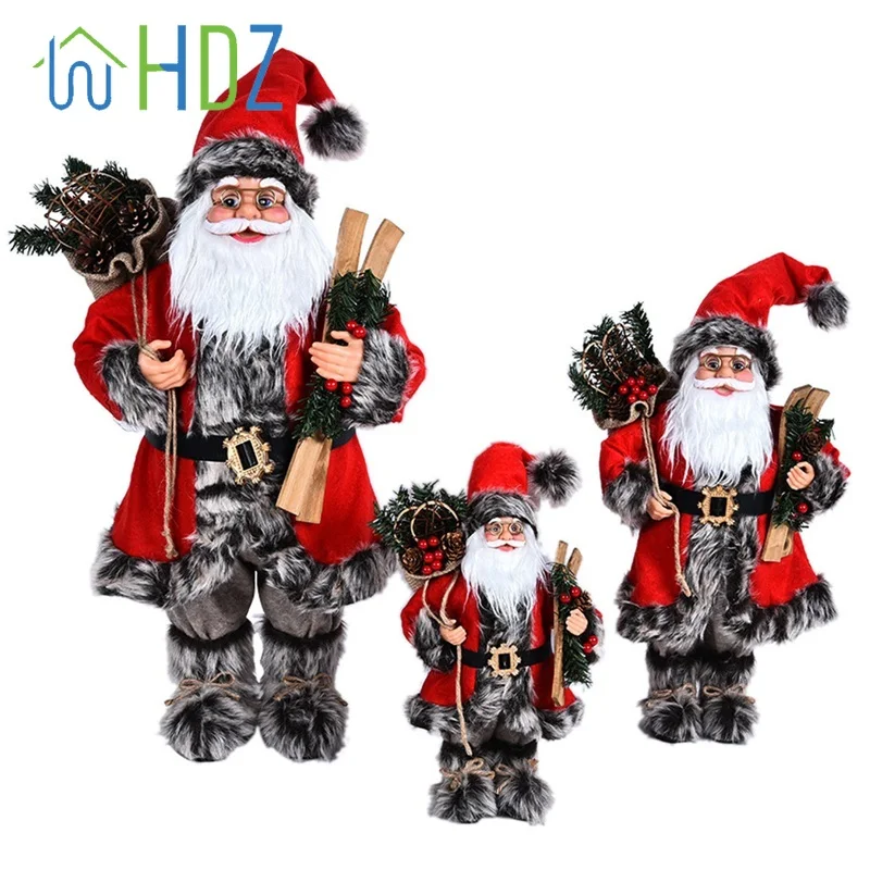 

Christmas 30/45/60cm Home Big Santa Claus Doll for Decorations Christmas New Year Kids Gift Christmas Tree Decor Party Supplies
