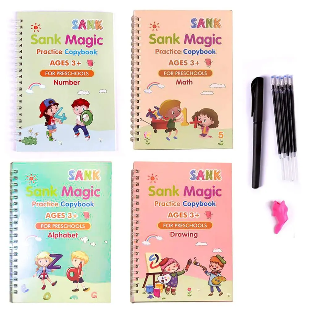 Preschool Children's Digital Tracing Book Dents Durable And Environmentally Friendly Copybook | Канцтовары для офиса и