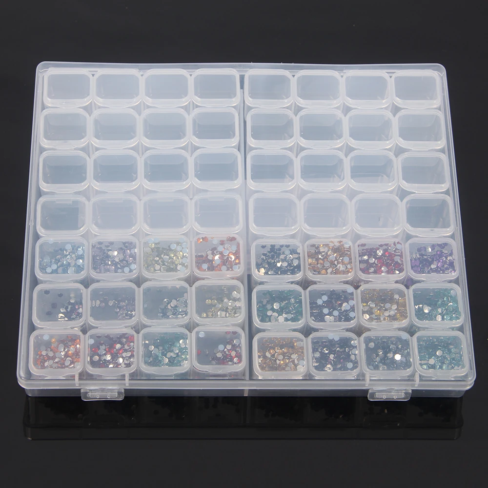 Пластиковый ящик для хранения с 56 отделениями наборы алмазной живописи предметы