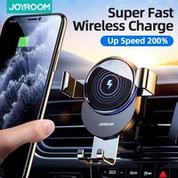 joyroom car phone holder wireless charger air vent dashboard holder wireless car charger mount stand for iphone samsung xiaomi