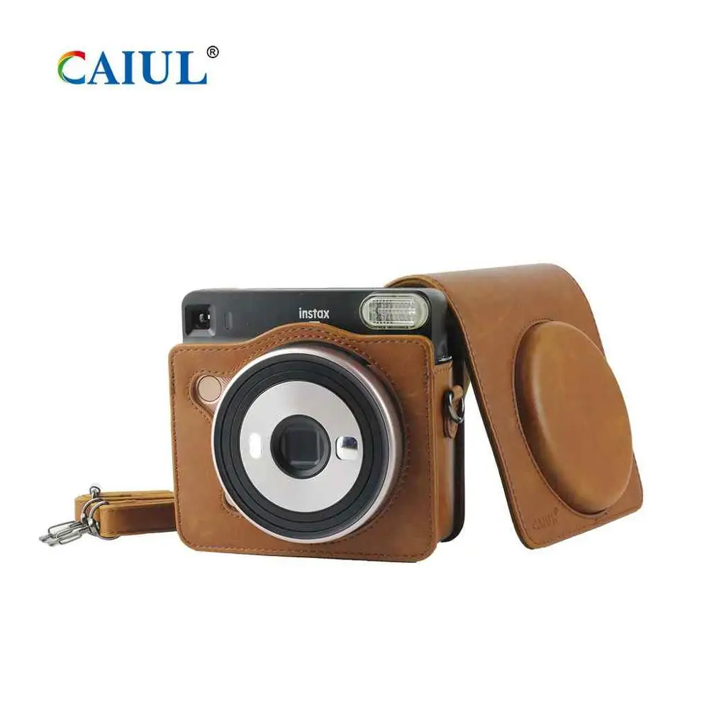 CAIUL защитный чехол для Fujifilm Instax квадратный SQ6 коричневый/румяна
