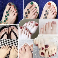 toenails detachable nail nails for whitening temperament fake nails 24 toe nails finished products press on nails nail tips