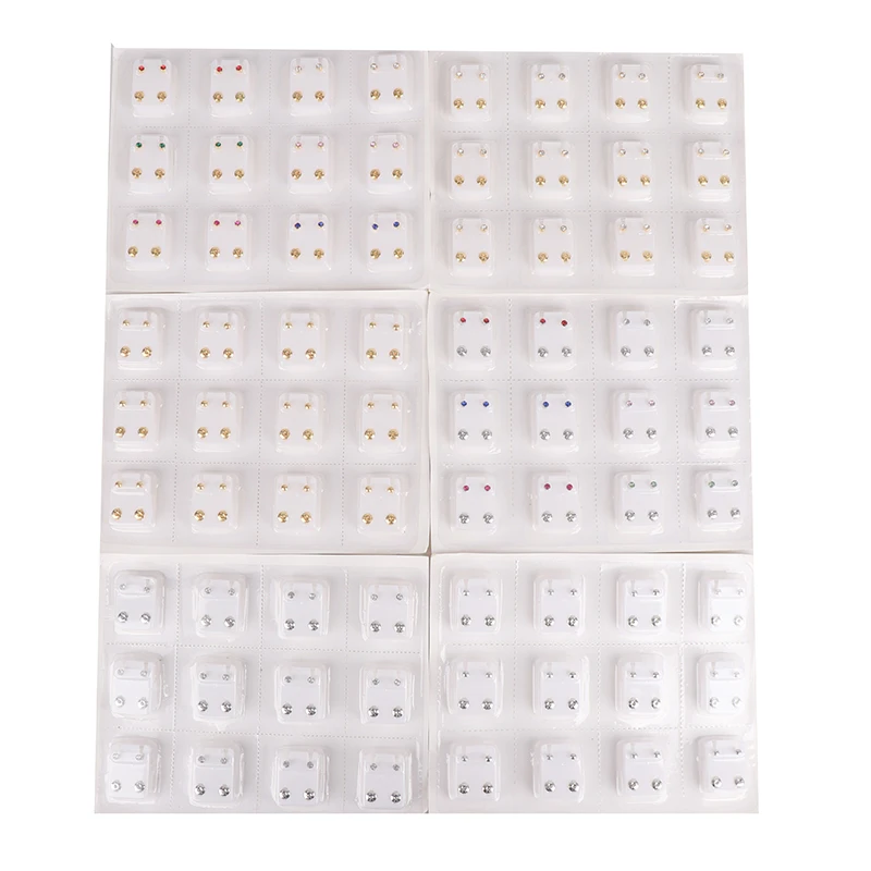 Набор гвоздиков из хирургической стали для пирсинга женщин набор медицинских