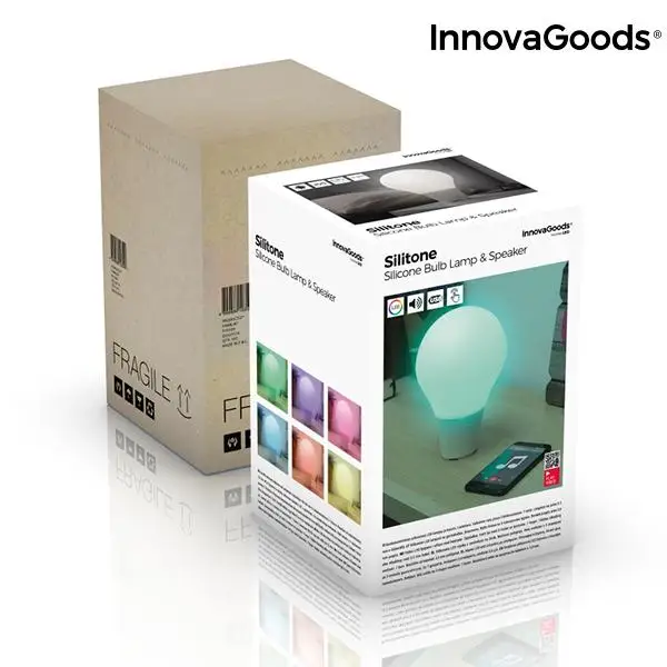 Silicone LED Touch Lamp with Speaker Silitone InnovaGoods |