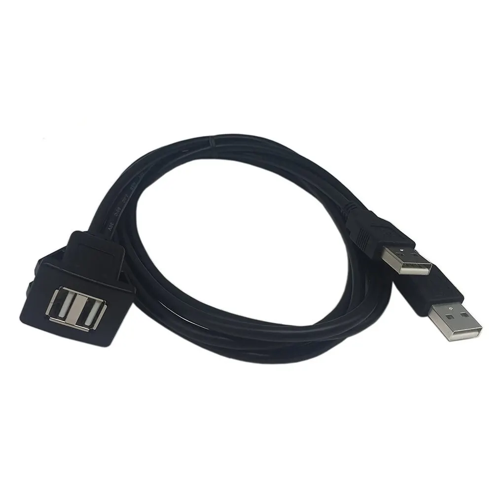 USB2.0 кабель для скрытого монтажа 1 м/2 м двойной/один USB-порт удлинитель приборная