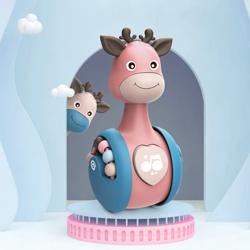 

Baby Rattles Tumbler Doll Baby Toys Sweet Bell Music Roly-poly Early Learning Education Toys Gift Baby Bell Baby Toys 0-12 Month