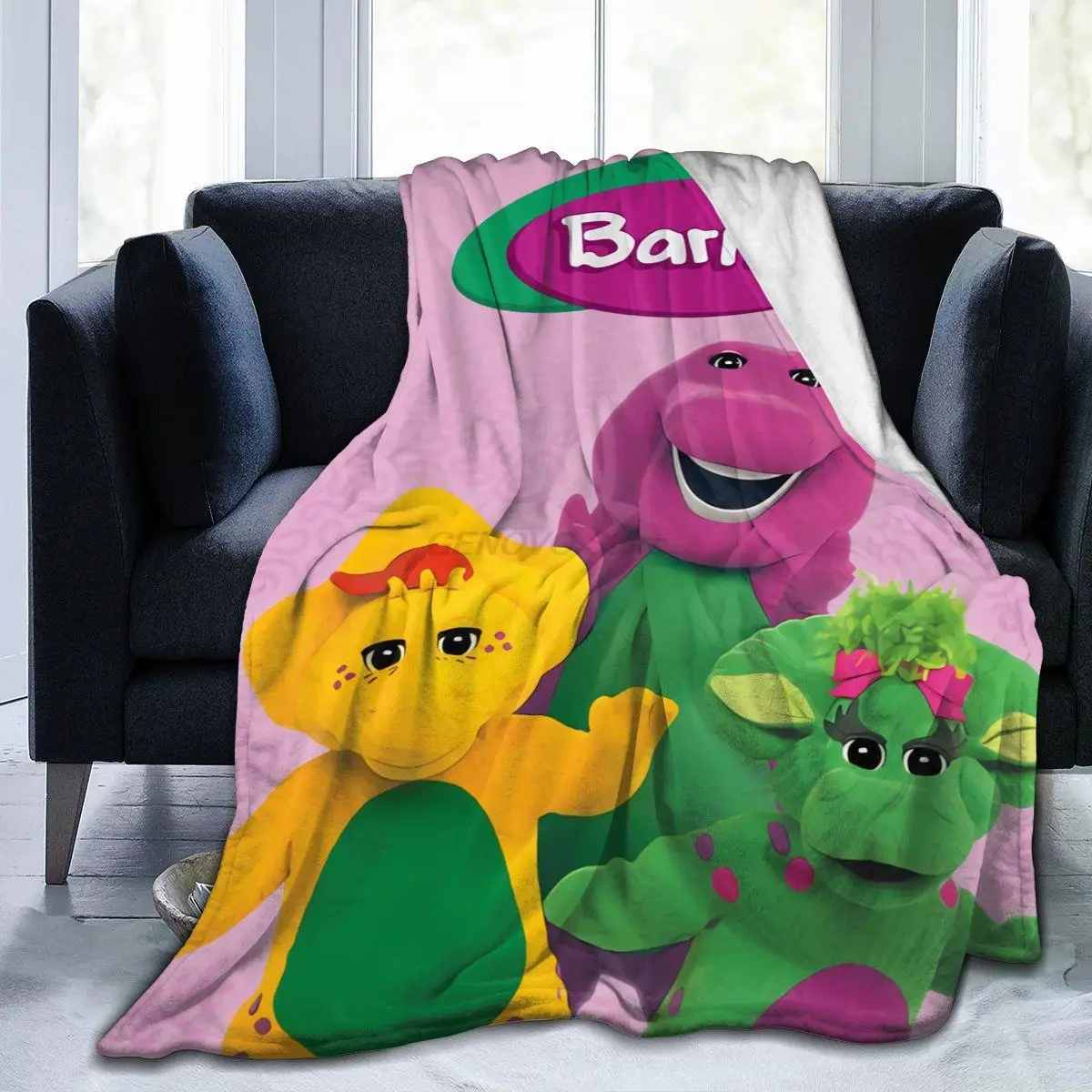 

Barney's Christmas Countdown Blanket Winter Leisure Warm Blanket on Bed and Sofa Office Travel Body Sheet Cover