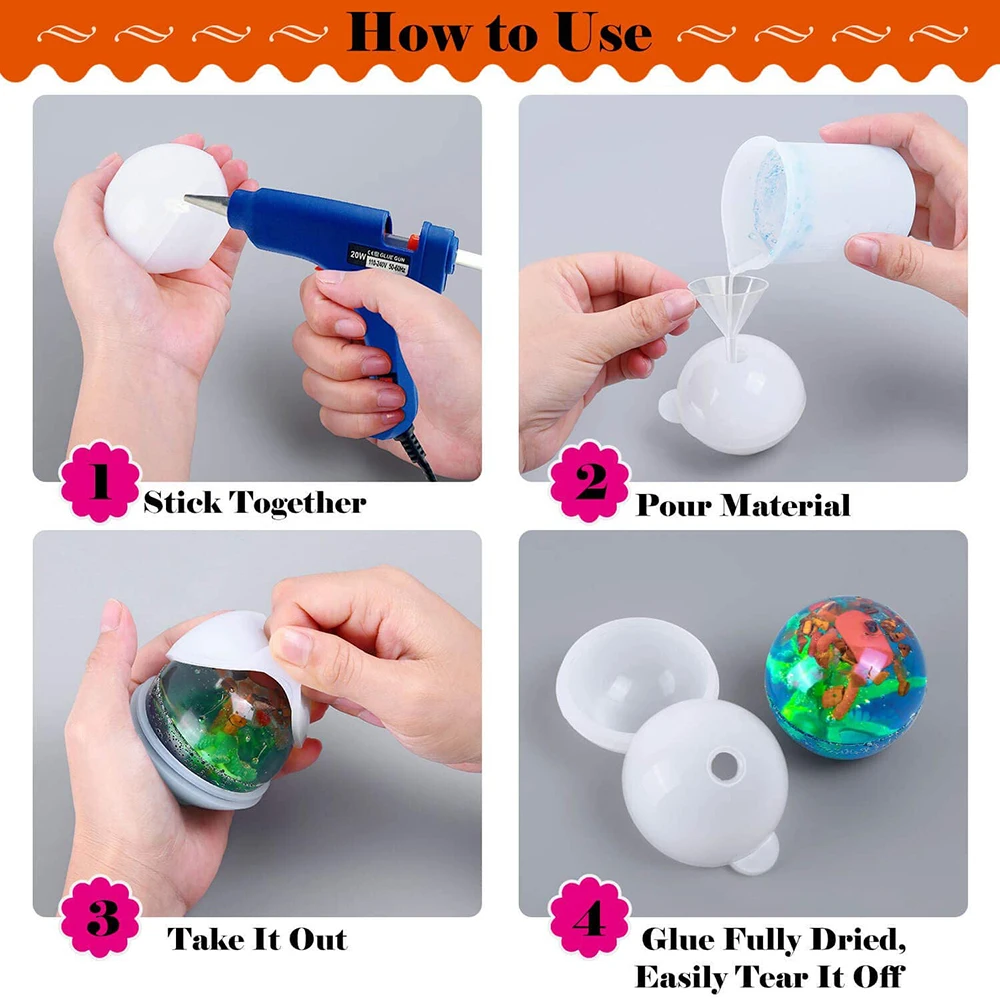 Форма для изготовления кулонов из силикона форма сферическая круглой формы 20-70