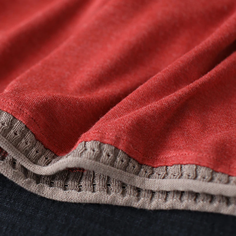 

Women Knit T Shirt V Neck Loose Big Solid Long Sleeve Tops Tees for Spring Autumn Fashion Casual New Basic B01100942