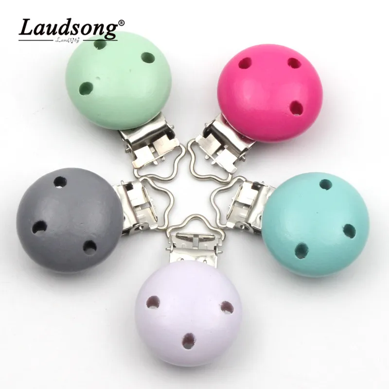 5 шт. деревянные детские соски зажимы металлические держатели Милая соска для