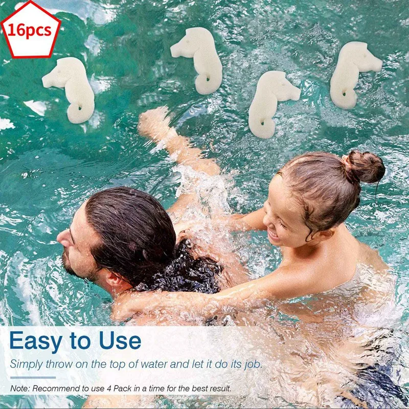 

16 упаковок, впитывающая масло губка, плавающая губка для спа-ванны, бассейна и спа