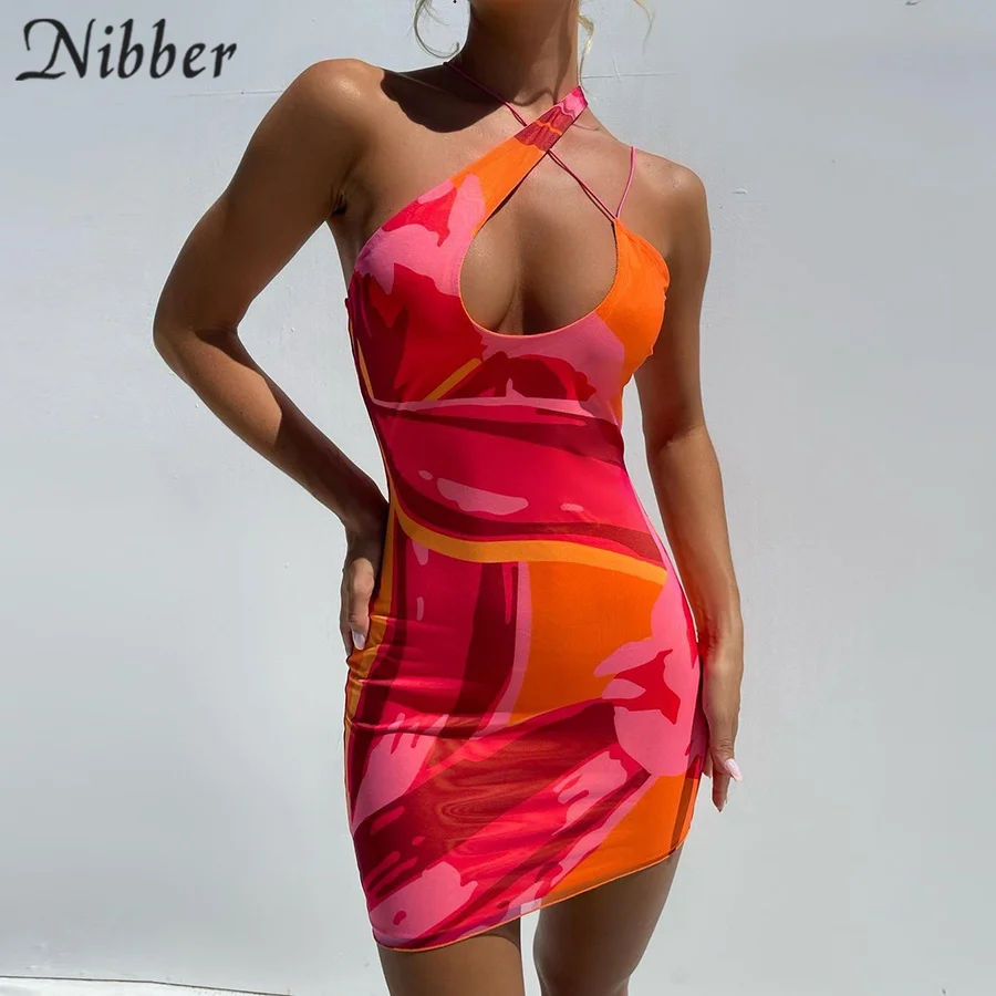 Платье Nibber женское с перекрестным воротником пикантное модное уличное