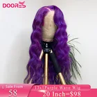 Парики из натуральных волос с сетчатой фронтальной линией, фиолетовые волнистые, 30 дюймов, для чернокожих женщин, парики с прозрачной сетчатой линией HD для косплея